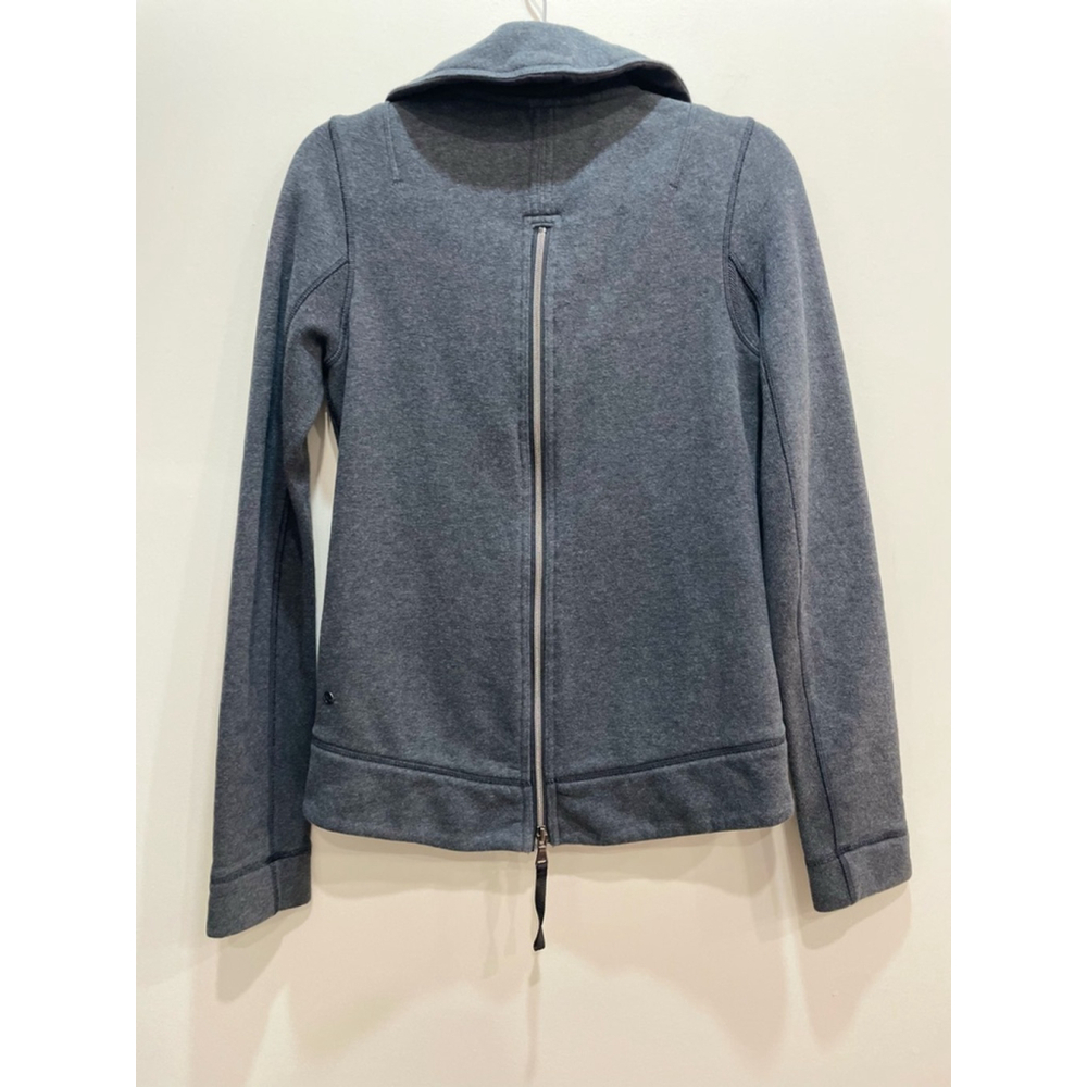 Lululemon En Route Jacket Size 6 Gray Fill Zip Fleece Zip Back - Picture 6 of 11
